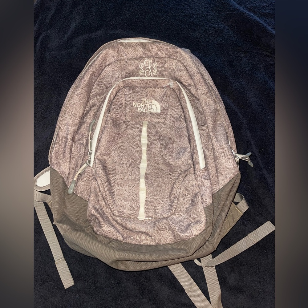 The North Face Vault Backpack Daypack Outer Pocket Unisex Biege Brown/hiking